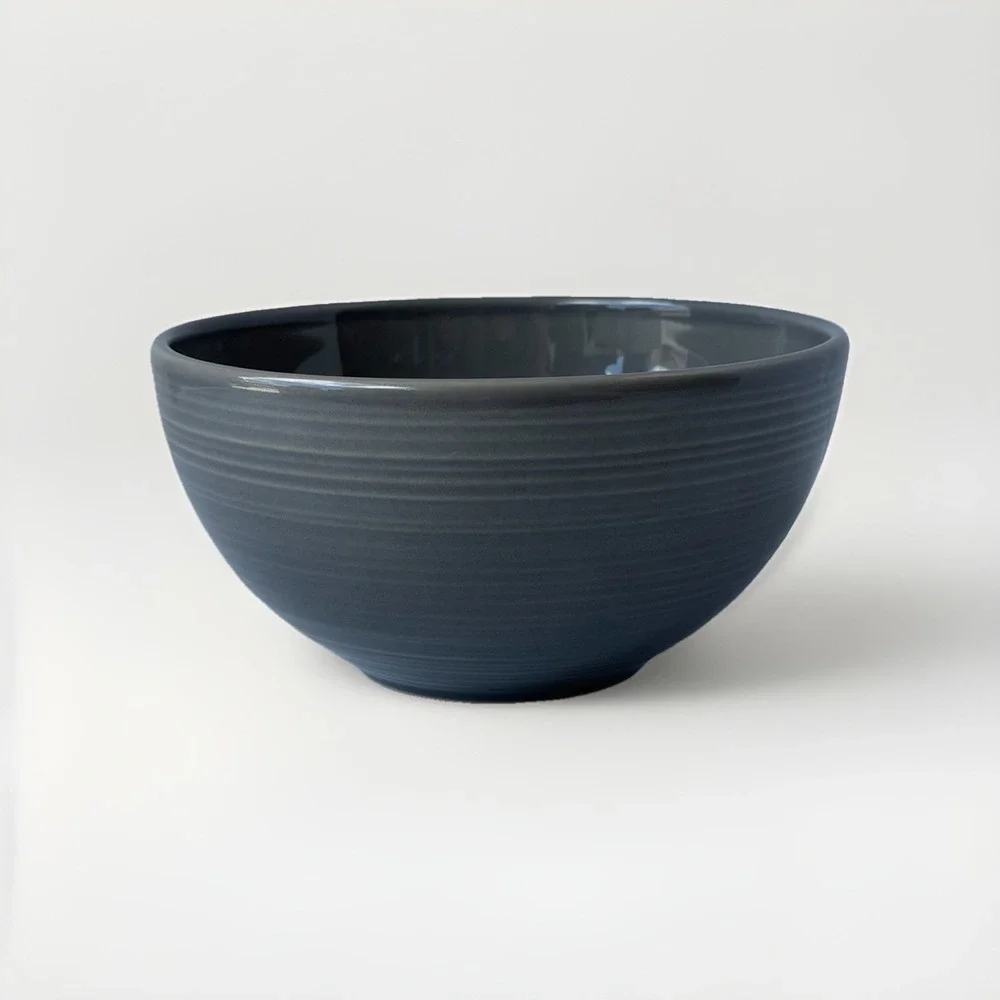 Pottery Barn Joshua Gray Cereal Soup Bowl Portugal Stoneware Discontinued